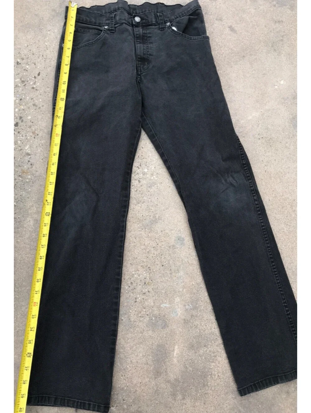 Dickies Black Denim Great Fit 32x32 Mens Jeans Straight Leg Lite Fading WorkPant